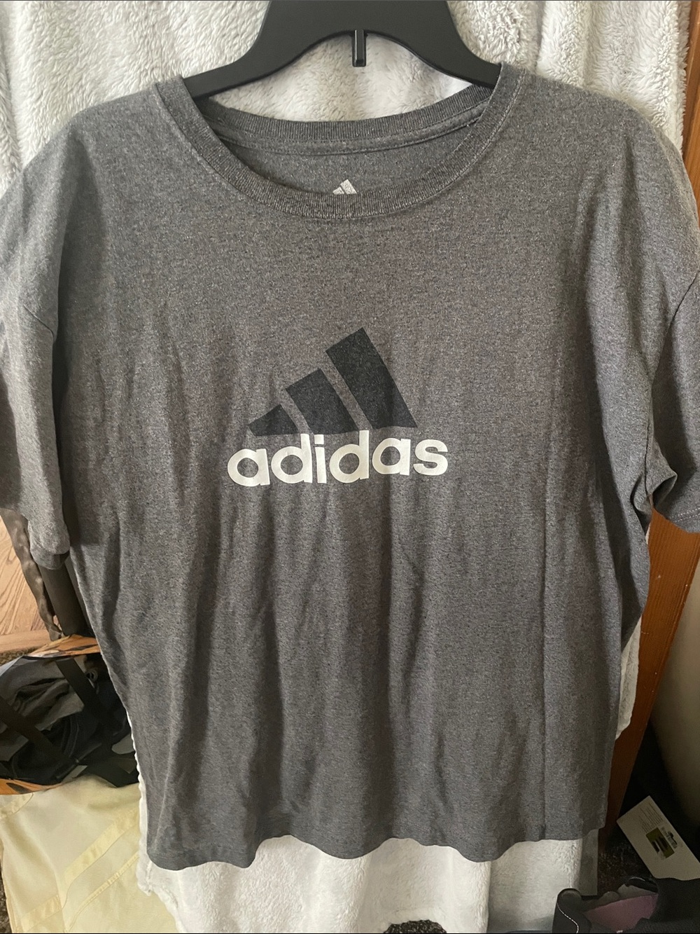 adidas Gray Short-Sleeve Logo Tee